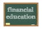 Financial education chalkboard Vector illustration