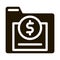 Financial Electronic Computer Folder glyph icon