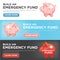 Financial Emergency Fund Piggy Bank