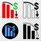 Financial Epic Fail Chart Vector EPS Icon with Contour Version