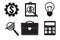 Financial examiner icon. Economic statistic icon. Vector illustration.