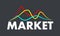 Financial exchange market graphic logo