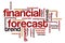 Financial forecast word cloud concept