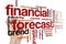 Financial forecast word cloud concept