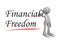 Financial freedom with man on white