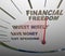 Financial Freedom Speedometer Invesment Savings Money