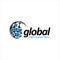 Financial global logo design. circle and chart design inspiration. Global Company Business Logo Symbol Stock Vector illustration.