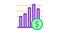 Financial Graph Chart And Coin Dollar Icon Animation