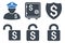 Financial Guard Flat Glyph Icons