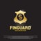 Financial guard logo design with dollar sign concept. business shield -vector