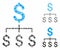 Financial hierarchy Mosaic Icon of Bumpy Elements