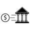 Financial institution line icon concept financial vector image