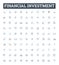 Financial investment vector line icons set. Investment, Finance, Financial, Markets, Banking, Stocks, Assets