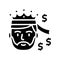 financial king businessman glyph icon vector illustration