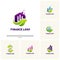 Financial with leaf Logo Design Concept. Green Finance logo Template Vector Icon