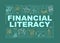 Financial literacy word concepts banner