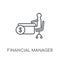 Financial Manager linear icon. Modern outline Financial Manager