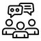 Financial meeting icon, outline style