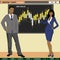 Financial news anchor man and woman