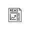 Financial news publication line icon