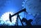 Financial oil economy, gears and oil wells, economic impact and linkage,pound and world