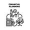 Financial Planning Economy Vector Black Illustrations