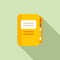 Financial planning folder icon flat vector. Loan rate