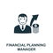 Financial Planning Manager icon symbol. Creative sign from investment icons collection. Filled flat Financial Planning Manager