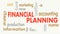 Financial planning, word cloud concept on white background. Illustration