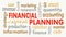 Financial planning, word cloud concept on white background. Illustration