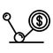 Financial relations icon, outline style