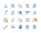 Financial report colorful set of icons