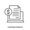 Financial report icon. Annual tax or business profit information document simple vector illustration