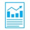 Financial report or income statement icon on white background.