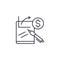 Financial report preparation linear icon concept. Financial report preparation line vector sign, symbol, illustration.