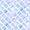 Financial report seamless pattern with line icons