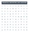 Financial reporting and auditing vector line icons set. Auditing, Finance, Reporting, Financial, Statements, Records