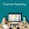 Financial reporting illustration. Flat design illustration concepts for business, finance, management.