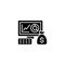 Financial results black icon concept. Financial results flat vector symbol, sign, illustration.