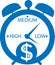 Financial risk icon, Finance icon, risk blue vector icon