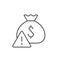 Financial risk line outline icon