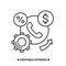 Financial services icon. Business infrastructure and process simple vector illustration