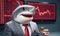 Financial Shark Holding Bitcoin AI Generative