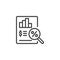 Financial statistics outline icon