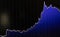 Financial stock market graph and bar chart price display on dark background.
