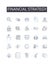 Financial strategy line icons collection. Marketing plan, Business model, Legal framework, Investment portfolio