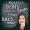 Financial stress Asian woman stressed with money problems bad credit, loans, debts, mortgage payments. Bills to pay