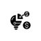 Financial structure black icon concept. Financial structure flat vector symbol, sign, illustration.