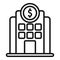 Financial support bank icon outline vector. Money help