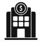 Financial support bank icon simple vector. Money help